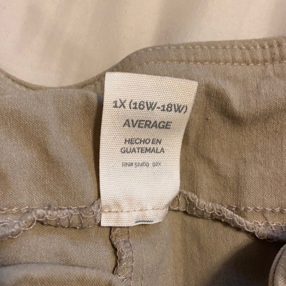 Khaki color dress pull on pants